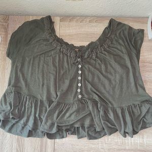 Free people flowy green top